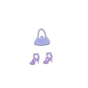 Pre-owned Mattel Barbie Fashionistas Doll Light Purple Shoes Heels and Handbag